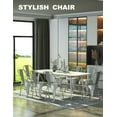 thumbnail image 4 of Stackable Metal Dining Chair for Kitchen Dining Room Café Restaurant Bistro Patio Vintage Style Sets of 4, Gray Color, 4 of 7
