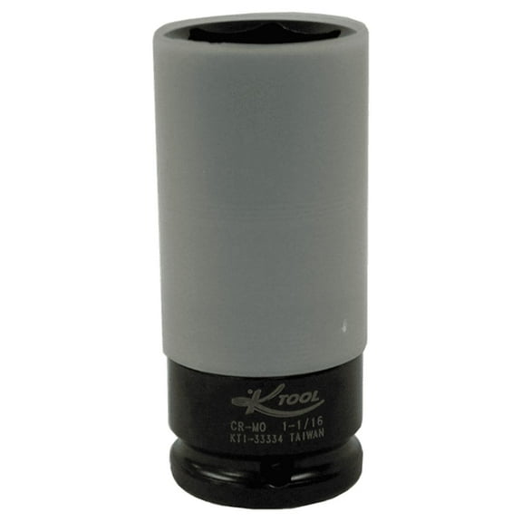K-Tool 33334 1-1/16" x 1/2 Drive Thin Wall Protective Black Socket (EA)
