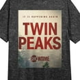 thumbnail image 2 of Twin Peaks 2017 It Is Happening Again Poster Art Crew Neck Short Sleeve Black Heather Women's Night Shirt-Large, 2 of 2