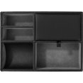 thumbnail image 5 of Bandeja de valet de cuero, Organizador de mesita de noche para hombres, Soporte de caja de almacenamiento de escritorio o tocador para joyas, llaves, teléfono, billetera, reloj 25 x 19 x 5 cm, 5 of 5