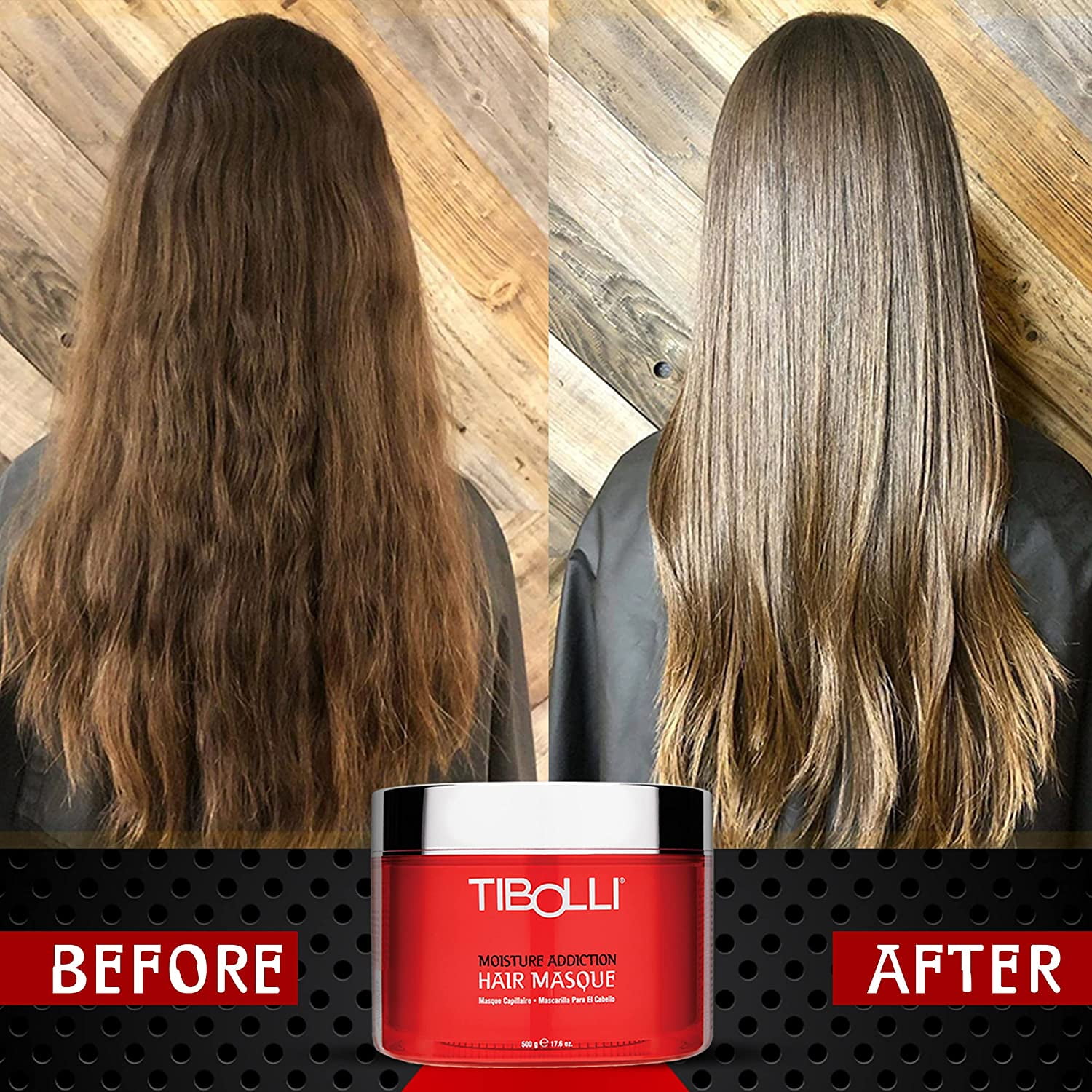TIBOLLI Moisture Addiction Mask Deep Conditioning Masque (17.6 Fl oz/500g) Moisturizing Hydrating Smoothing Keratin Treatment for Anti Frizz Dry Damaged Color Treated Hair Repair Restoration Formula