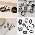 thumbnail image 4 of 6 Pcs Bague en Alliage Résistante à l'Usure Bague Unique pour Hommes Femmes Bague Style Simple (Style Mixte), 4 of 9