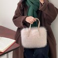 thumbnail image 4 of Mini Bolso Mano Mujer Piel Sintética Correa Ajustable Color Sólido, 4 of 9