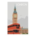 thumbnail image 1 of EzPosterPrints - Retro World Famous City Posters - Decorative, Vintage, Retro, Grunge Travel Poster Printing - Wall Art Print for Home Office - LONDON-5, ENGLAND - 48X32 inches, 1 of 3