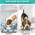 thumbnail image 2 of Tropical Flower Pet Feeding Mat - Non-Slip Dog Food Mat with Leaves Design, Absorbent 4-Layer Core, 2 of 3