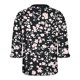 thumbnail image 4 of Camiseta Casual de Cuello Redondo de Manga Corta de las Mujeres con Pliegues Delanteros Y Mangas de Doblado, Blusa de Poliéster Suave para el Uso Diario de Primavera, 4 of 7