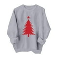 thumbnail image 5 of SYMOID Womens Gray Christmas Tree Sweatshirt - Long Sleeve Crew Neck, 100% Polyester Relaxed Fit for Festive Holiday Wear (S-XXL),Size XL, 5 of 5