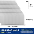 thumbnail image 2 of 2 inch 18 gauge staples, 6000 pieces general purpose staples, suitable for pneumatic and electric staplers, 2 of 4