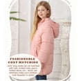 thumbnail image 5 of Aideaone Girls Winter Coats Hooded Puffer Jackets Medium Length Down-like Cotton Coats Snow Outwear 5-12Y, 5 of 8