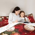 thumbnail image 4 of jejeloiu Merry Christmas Twin Bedding Sets 7-Piece,Red Xmas Balls Bedding Comforter Set,Happy New Year Sheet Sets For Girls,Super Cozy Room Decoration Reversible, 4 of 8