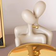 thumbnail image 3 of Couple Hug Statue Home Decor Key Tray, Romantic Gift, Modern Sculpture | Cadeau Romantique avec Plateau à Clés, 3 of 7