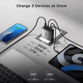 thumbnail image 2 of PISEN 100W USB C Charger - 3-Port GaN USB C Charging Block with 6FT Type C Cable, Foldable Plug phone charger,100W Fast Charging for iPhone 17/16 and more serie, Samsung, Pixel, iPad, 2 of 7