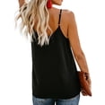 thumbnail image 4 of Babysbule Womens Tank Tops Womens Tops Solid Buttons V-Neck Sexy Vest Sling Camisole Sleeveless T-Shirt, 4 of 7