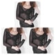 thumbnail image 2 of Camiseta básica de mujer de manga larga Sonducket Cuello redondo negro S M L XL XXL XXXL, 2 of 6