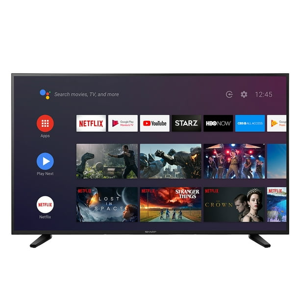 Sharp 55 Class 4k Ultra Hd 2160p Android Smart Led Tv With Dolby Vision Hdr 55q7530u Walmart Com Walmart Com