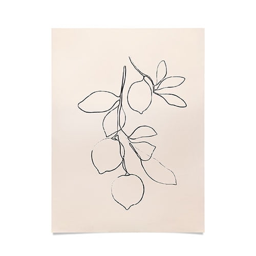 Society6 Minimal Lemons by Nadja Art Print