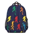 thumbnail image 3 of Bigfoot and Silhouette Black Pattern Backpack for School, Cute School Bag with Adjustable Shoulder Straps and Padded Back, 16.9"x12.6"x5.9", 3 of 5