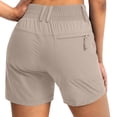 thumbnail image 6 of Axiiglly Athletic Shorts for Women Elastic Waist Button Workout Shorts with Pockets Summer Casual Ourdoor Solid Color Shorts S-3XL, 6 of 8