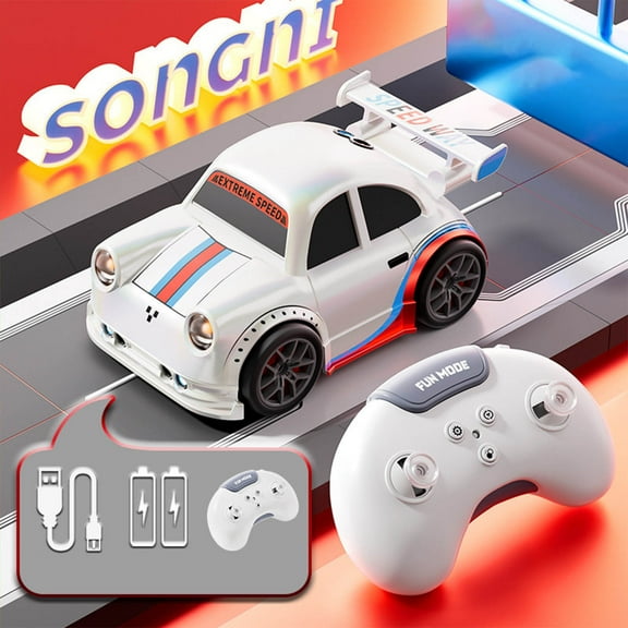 ToyKingdee Desktop Drift Car, 4WD Mini RC Drift Cars for Race, Gifts and Toys