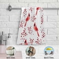 thumbnail image 5 of Winter Red Birds Berries Hand Towels 2 PCS, Kitchen Towel Ultra Soft and Highly Absorbent,Decorative Fingertip Face Towel for Bathroom Hotel, 28.3"x14.4", 5 of 6
