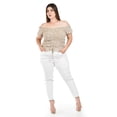 thumbnail image 4 of Blusa smock Tallas Extras, 12120 (Blanco floreado) blanco 42, 4 of 5