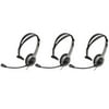 Panasonic KX-TCA430 Wired Over-The-Head Headset W/Noise-Cancelling Mic,3-Pack