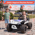 thumbnail image 4 of TOKTOO 24V Ride on Toys for Big Kids, 2 Seater Ride on Car, 800W Kids Electric Car with Remote, Rainbow Lights, Max 5.1Mph, Shock-Absorbing Springs, Storage, Bluetooth, Gifts for Kids Aged 3-8, White, 4 of 11