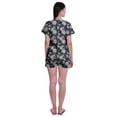 thumbnail image 4 of Moomaya Womens Printed Tee and Shorts Pajama Set PJs,Short Sleeve Sleepwear Nightwear S-XXL, 4 of 7