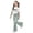 A-Light Green322, variant on XUELUO Big Girls 2-Piece Outfit Sets Short Sleeve Crewneck Bow Tops Flared Pants Summer Casual School Outdoor Cute Clothes