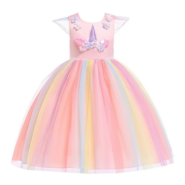 Disfraz de Carnaval para niñas, Rapunzel, Elsa, Anna, unicornio, Bella, Cenicienta, disfraz para fiesta de cumpleaños Fivean unisex