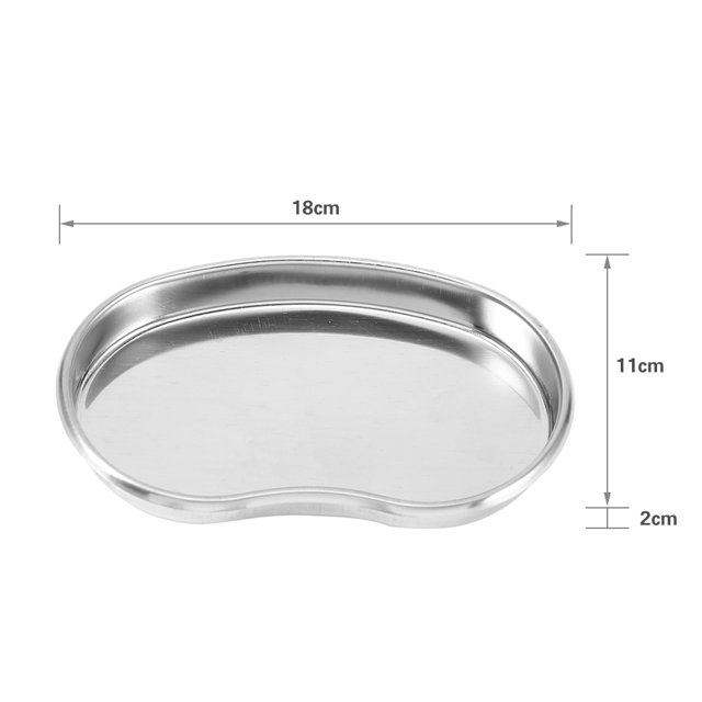 Bandeja medica de acero inoxidable Riñón en forma de bandeja curva Spptty 1 pieza