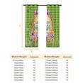 thumbnail image 6 of Green Happy Easter Blackout Curtains for Bedroom, Spring Easter Eggs Floral Plaid Thermal Insulated Kitchen Drapes with Grommets, Light Blocking Window Treatment, 2 Panels 52" x 72", 6 of 7