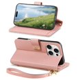 thumbnail image 2 of Flip Case for FOXDOCK iPhone 16 Pro Gift Choice Kickstand Viewing Floral Embossed Full Protection Wallet Function, 2 of 6