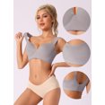 thumbnail image 3 of Unique Bargains Women's Lingerie Full Coverage Bustier Vest Bra Gray 85/38D, 3 of 5