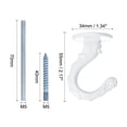 thumbnail image 4 of Uxcell Ceiling Hooks with Hardware Zinc Alloy White 34x55mm 6Pcs for Hanging Plants, 4 of 6