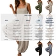 thumbnail image 2 of Baggy Linen Jumpsuits for Women Sleeveless Square Neck Overall Rompers Pleated Loose Casual Jumpsuit Blue, XL, 2 of 7
