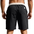 thumbnail image 7 of Mens Shorts Casual Summer Elastic Waist Drawstring Straight Leg Lightweight Knee Length Athletic Shorts with Pockets, 7 of 7
