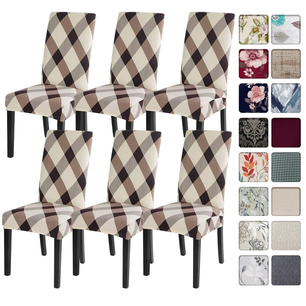 Juego de 6 fundas elásticas para sillas de comedor SearchI