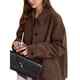 thumbnail image 1 of Chaqueta de Gamuza Sintética Estilo Boyfriend para Mujer, Otoño e Invierno, Abrigo Informal con Solapa y Botones, Ropa de Moda Marrón L, 1 of 9