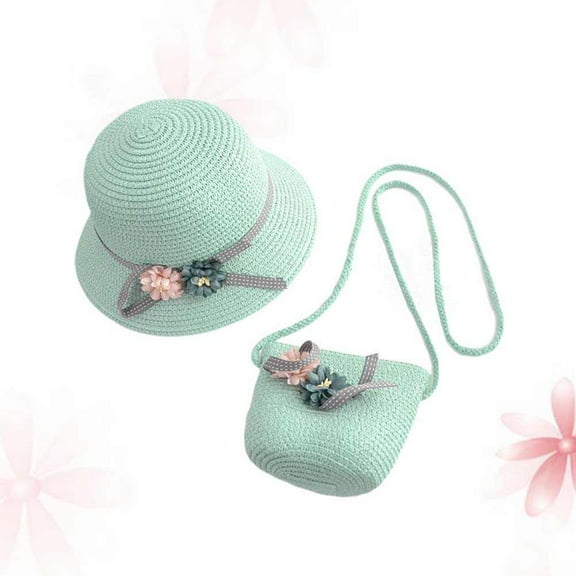 FRCOLOR 1 Set of Kids Beach Kit Adorable Crossbody Bag for Little Girls (Light Green)