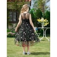 thumbnail image 5 of IBTOM CASTLE Kids Girls Embroidery Flower Lace Dress Wedding Pageant Party First Communion Casual Dresses Princess Bridesmaid Maxi Gown 5-6 Years Black, 5 of 8