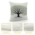 thumbnail image 4 of RUIYC Tree of Life Throw Pillow Cushion Cover,Old Leaves and Branches Ecology Themed Artwork, Decorative Square Accent Pillow Case,White Black, 4 of 5