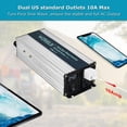 thumbnail image 4 of WZRELB 1200W Pure Sine Wave Inverter 24V DC to 110V 120V AC Power Converter with LED Display, Off-Grid Portable Power Inverter with 2 AC Outlets for Home, RV, Truck, Camping, 4 of 6