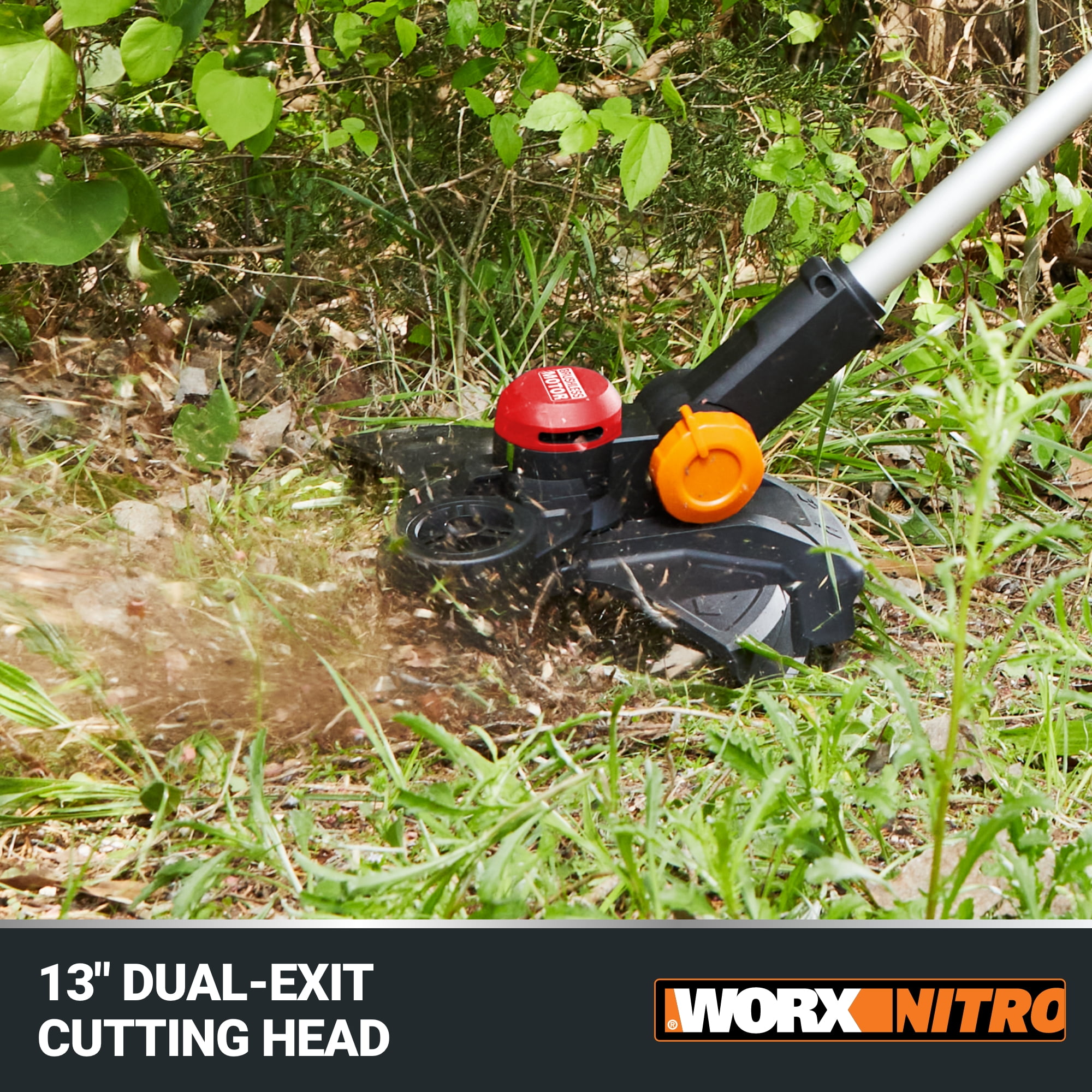Worx WG173.9 20V Nitro Brushless Cordless 13" Grass and Weed String Trimmer and Edger (Tool Only)