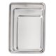 thumbnail image 1 of Bandeja para hornear de aluminio para uso comercial, de media hoja, para cocina, comedor, restaurante, hogar, apartamento, dormitorio, hotel, 17,9 x 12,9 x 1, paquete de 3, color plateado, 1 of 5