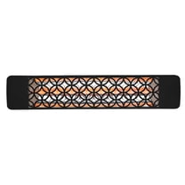 EF15120B2-Eurofase Heating-1500 Watt Plug-In Electric Infrared Single Element Heater-Black Finish-Clover Decorative Fascia