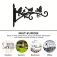 thumbnail image 5 of Gumesh Rust Proof Hanging Bracket, Heavy Duty Outdoor Hook for Plants, Feeders, Wind Chimes, Lanterns, Weatherproof Metal Wall Hook for Garden, Patio (Black), 5 of 6