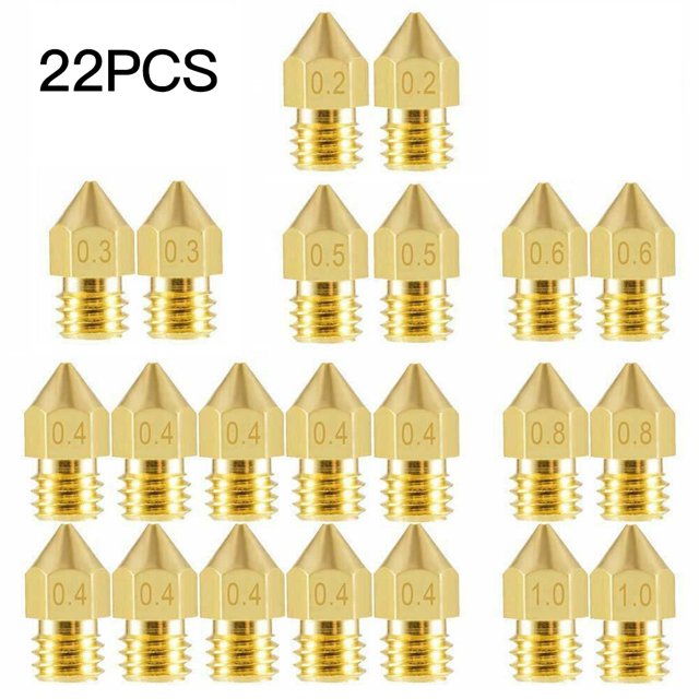 MK8 cabezal de boquilla impresora 3D cabezales extrusoras 1,75mm reemplazo para CR-10 22 Piezas Monstrate EL4442-00B