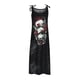 thumbnail image 2 of TRKIYQC Vestido de Verano para Mujer, Correas de Hombro Corbata Calavera/Calavera Rosa/Calavera de Diamantes de Imitación Vestido de Escote Redondo, Señoras Sueltas-Fits Largo de una Pieza TRKIYQC  moda, 2 of 4