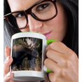 thumbnail image 2 of 3dRose, Alberta Wildlife, Shiras Bull Moose, 15oz Two-Tone Green Mug, 2 of 7